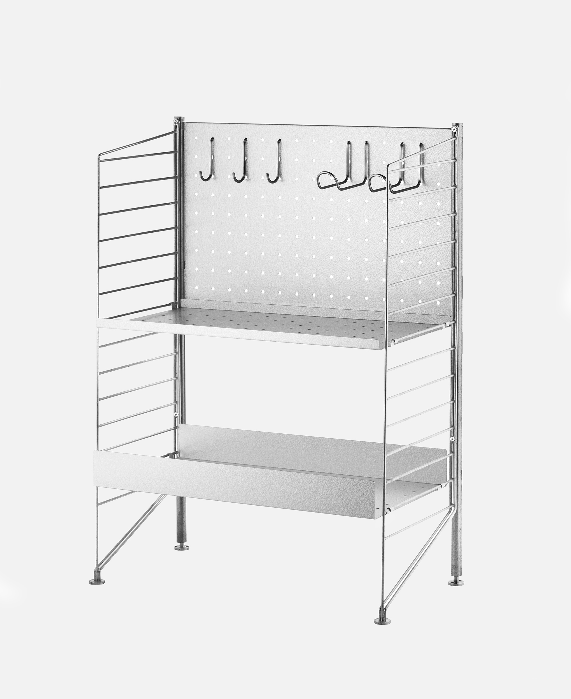 1er freistehendes Outdoor Regal Galvanisiert B 87 cm 1er freistehendes Outdoor Regal Galvanisiert B 87 cm