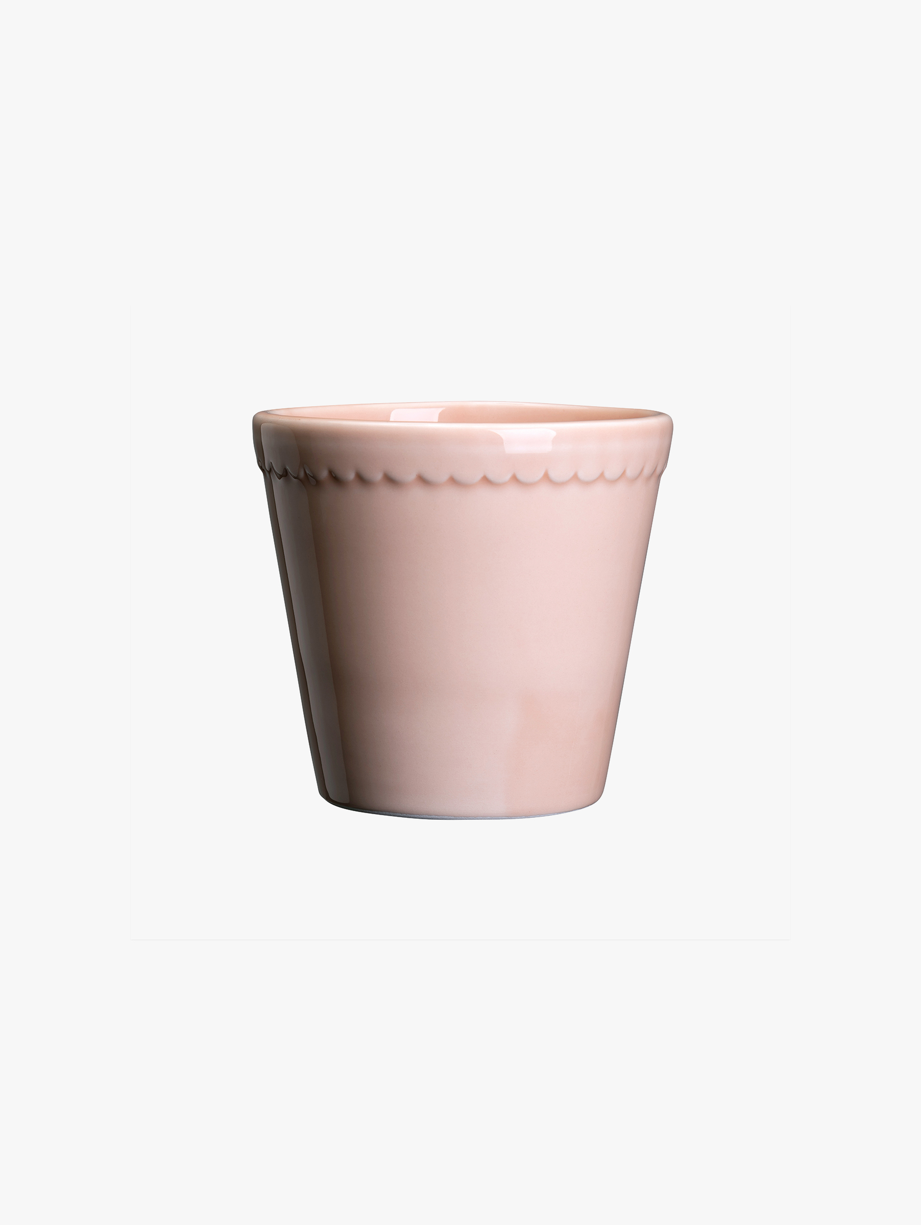 Helena Glasierter Übertopf Ø16 cm - Quartz Rose Helena Glasierter Übertopf Ø16 cm - Quartz Rose
