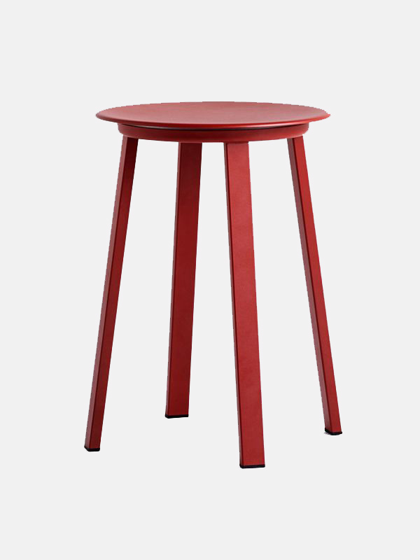 Revolver Stool Standard glider Red powder coated steel Revolver Stool Standard glider Red powder coated steel