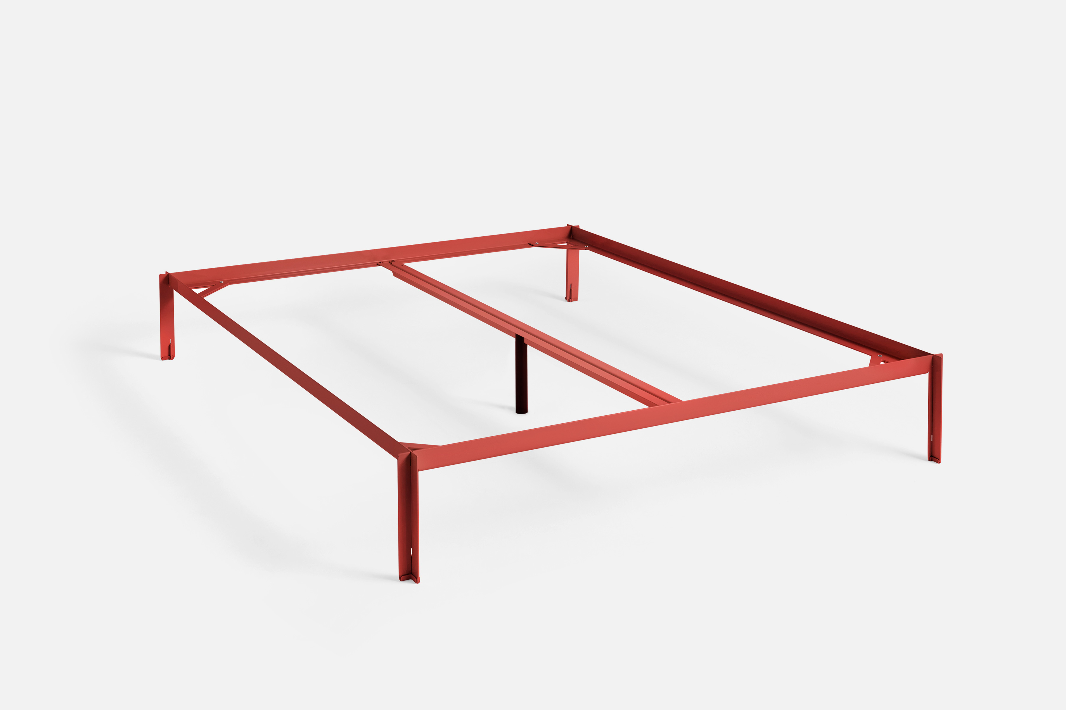 Connect Bett 160x200 mit Mittelstrebe Maroon red Connect Bett 160x200 mit Mittelstrebe Maroon red