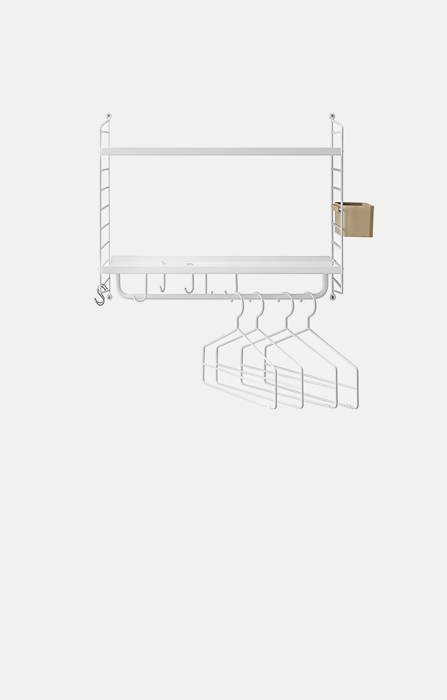 Flur Regallösung 58x50 cm - Weiß Flur Regallösung 58x50 cm - Weiß