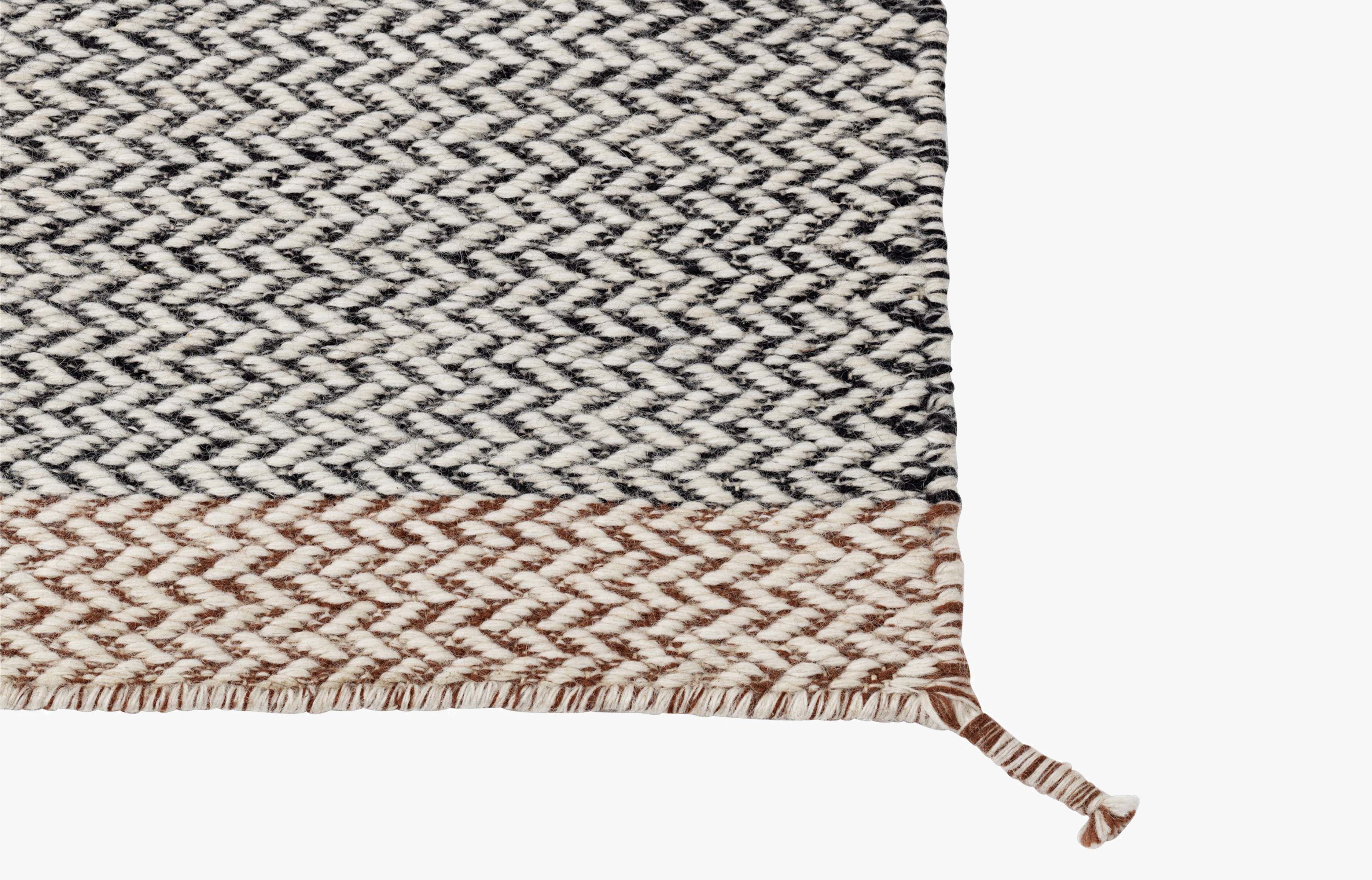 Ply Rug Teppich Schwarz/Weiß versch. Größen