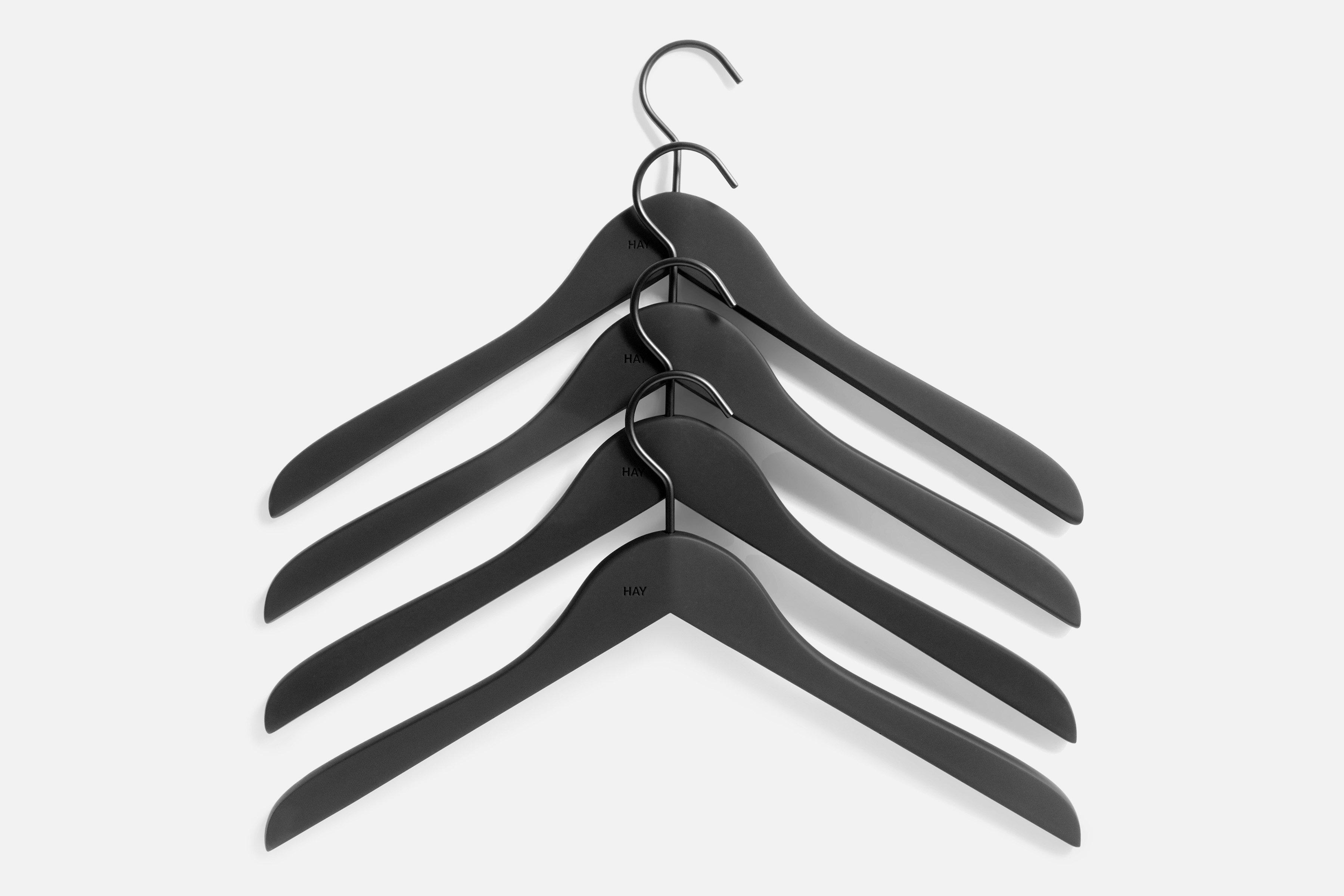 Soft 4er Set Kleiderbügel Slim Schwarz Soft 4er Set Kleiderbügel Slim Schwarz