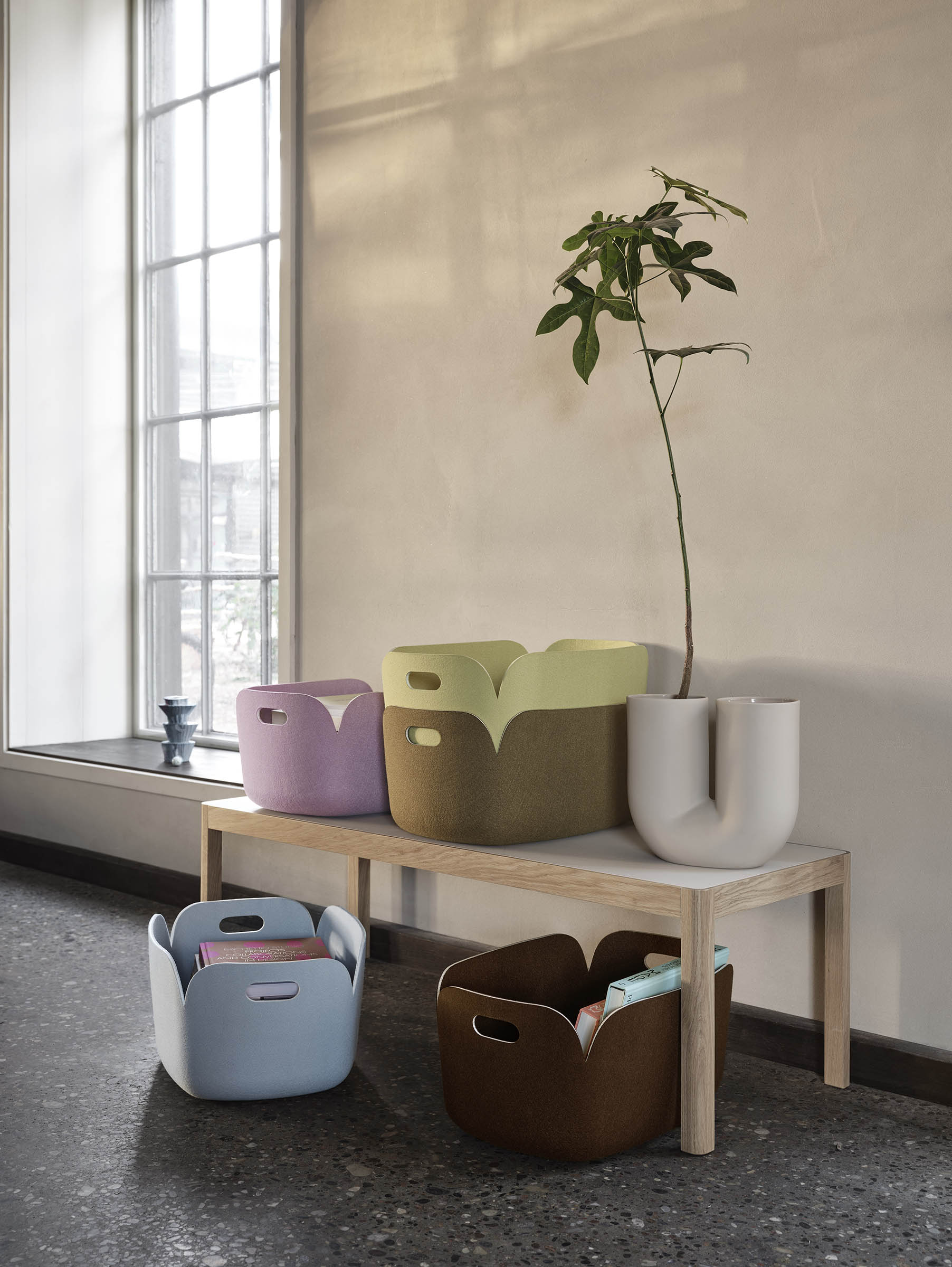 Restore Aufbewahrungskorb - Beige-Grün Restore Aufbewahrungskorb - Beige-Grün