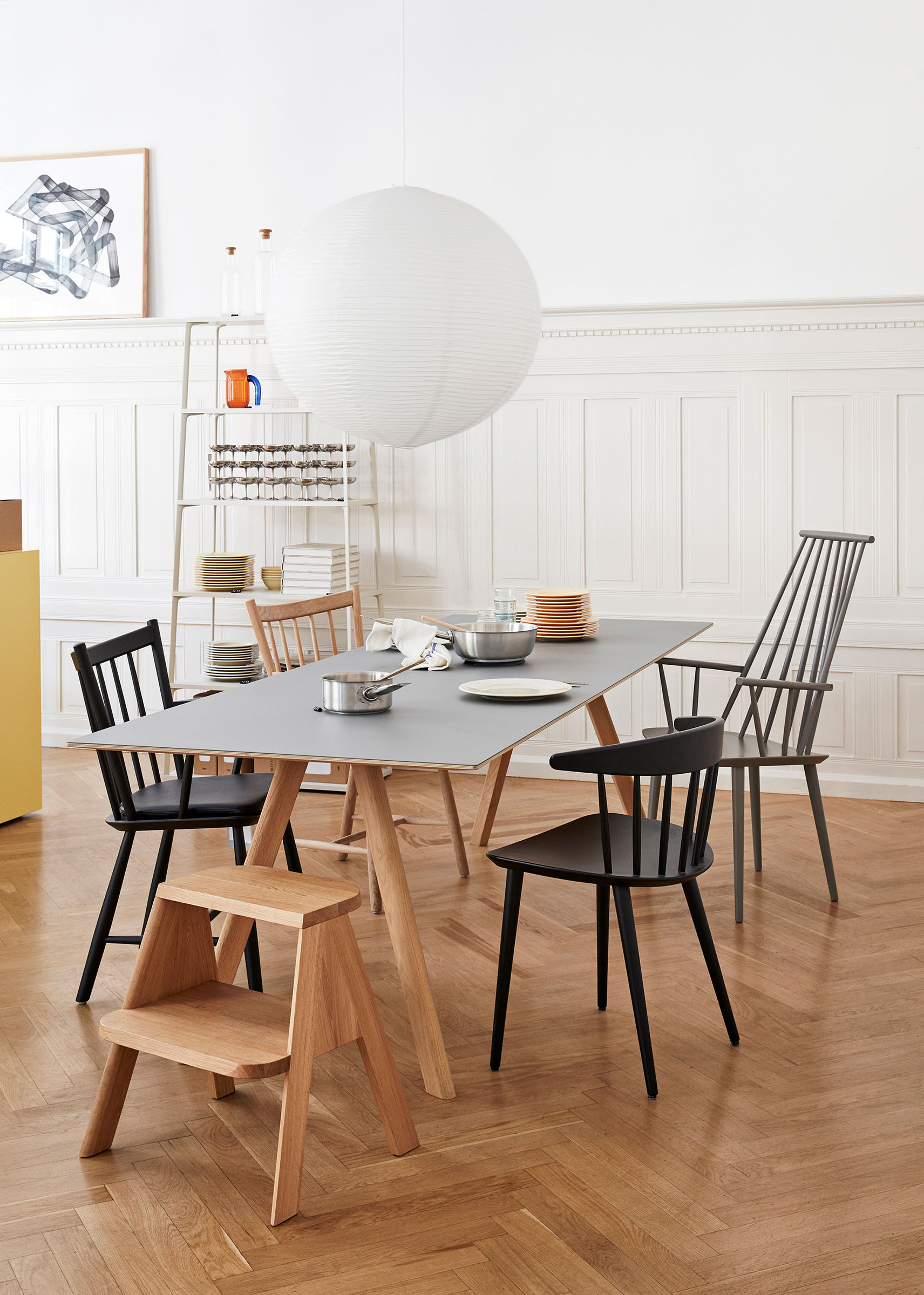 J77 Chair J-Series Black water-based lacquered beech J77 Chair J-Series Black water-based lacquered beech