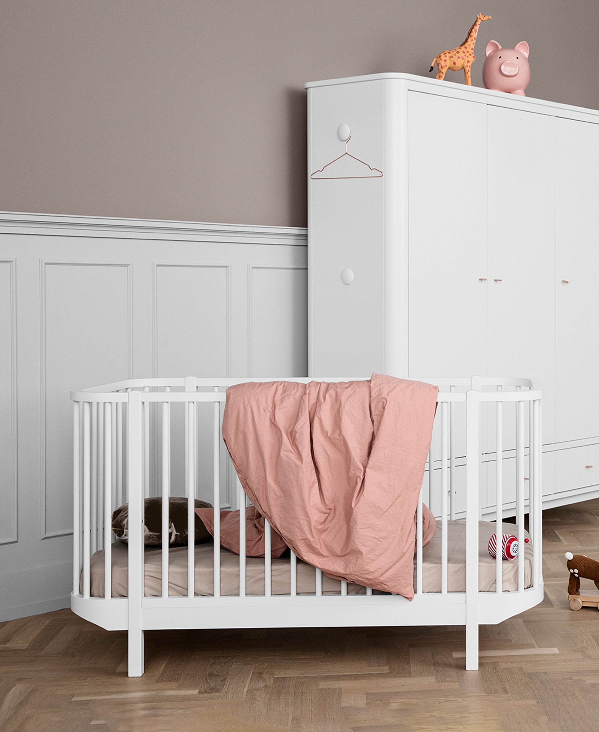 Wood Baby- und Kinderbett, 70x140 cm, weiß Wood Baby- und Kinderbett, 70x140 cm, weiß
