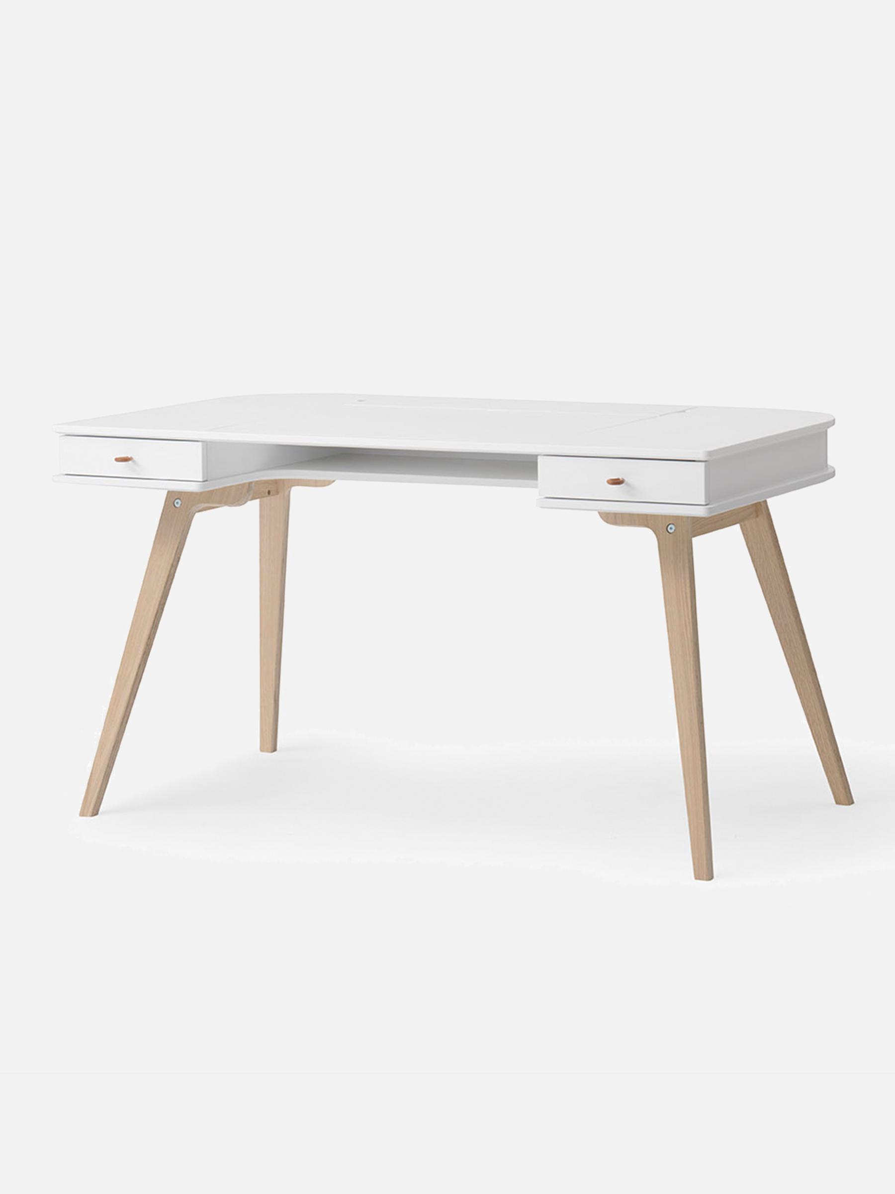 Wood Schreibtisch 66 cm, weiß/Eiche Wood Schreibtisch 66 cm, weiß/Eiche