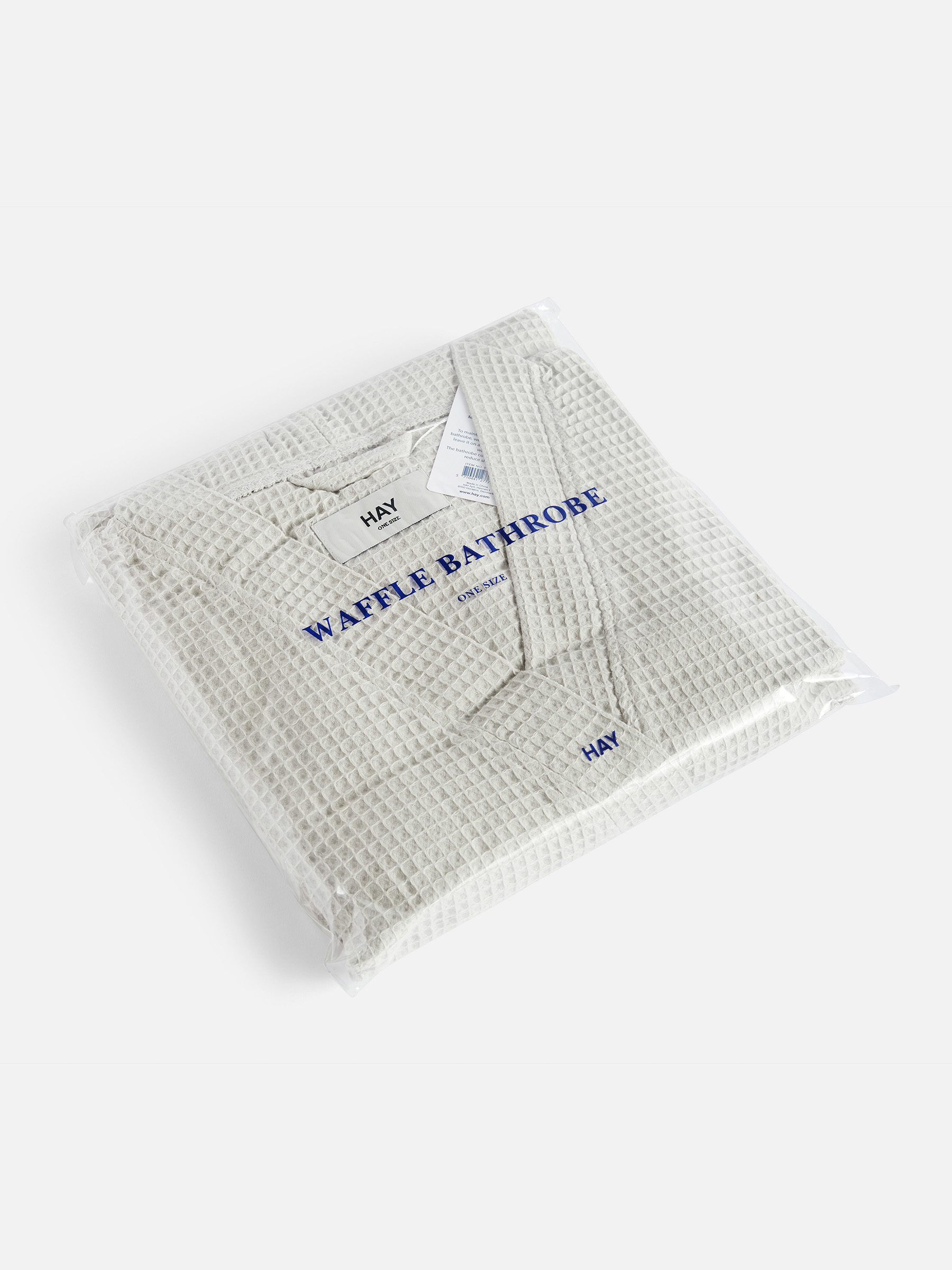 Waffel Bademantel Grau
