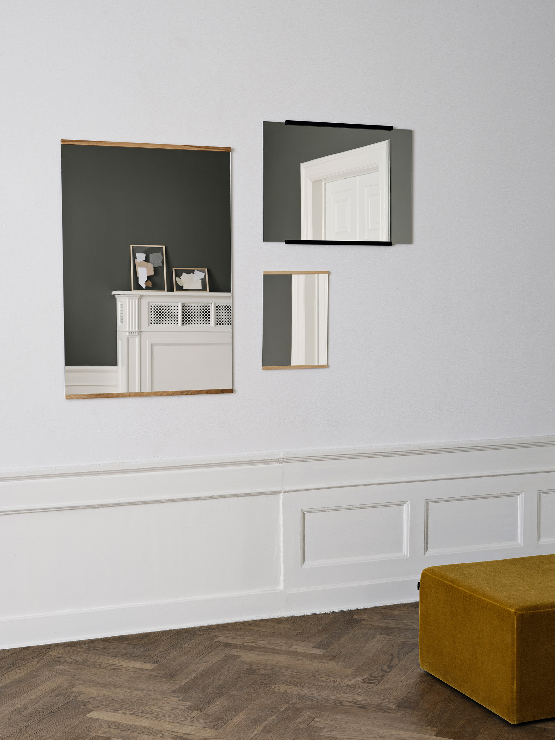 Rechteckiger Wandspiegel 70x100 cm - Eiche Rechteckiger Wandspiegel 70x100 cm - Eiche