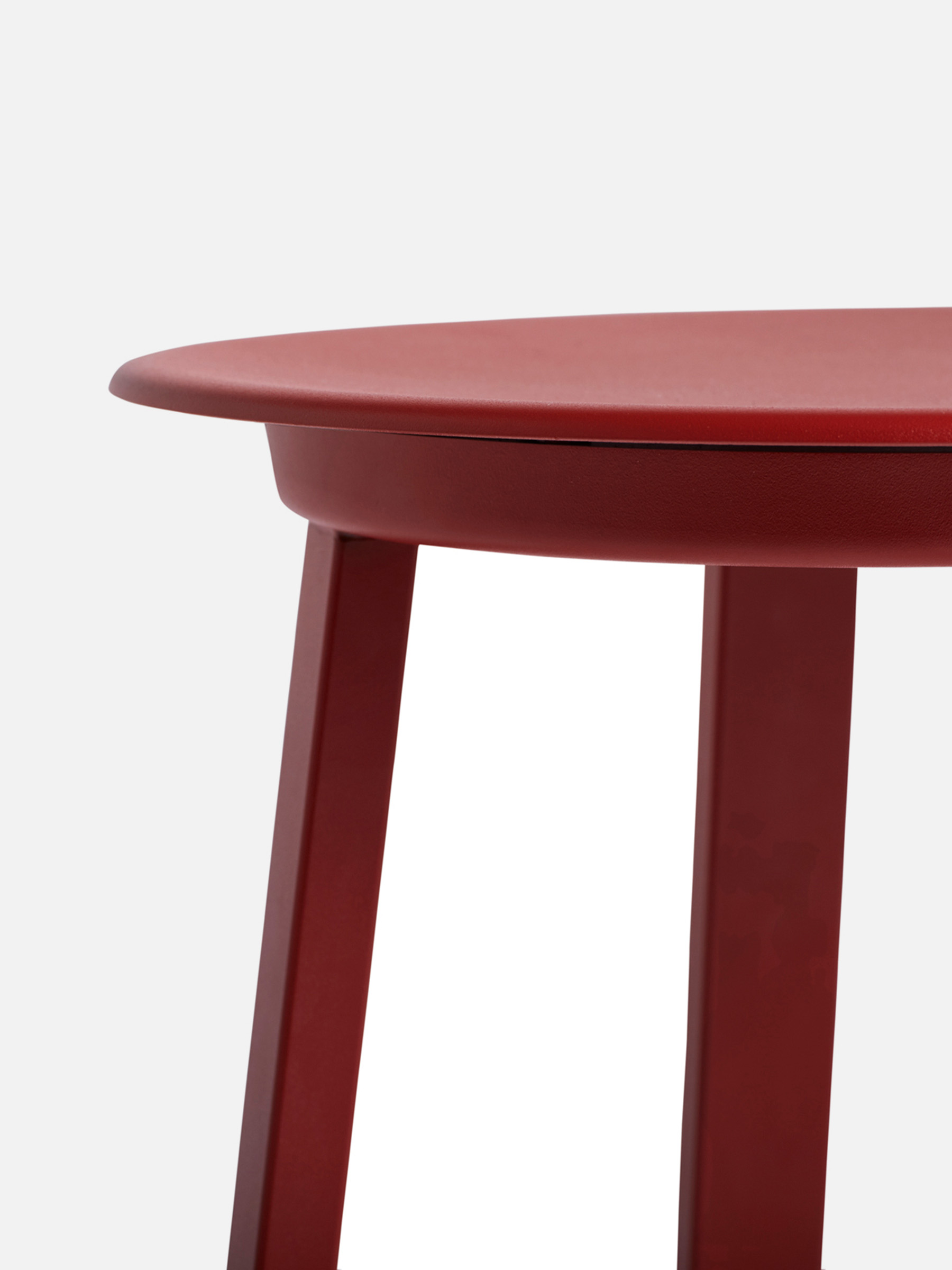 Revolver Stool Standard glider Red powder coated steel Revolver Stool Standard glider Red powder coated steel