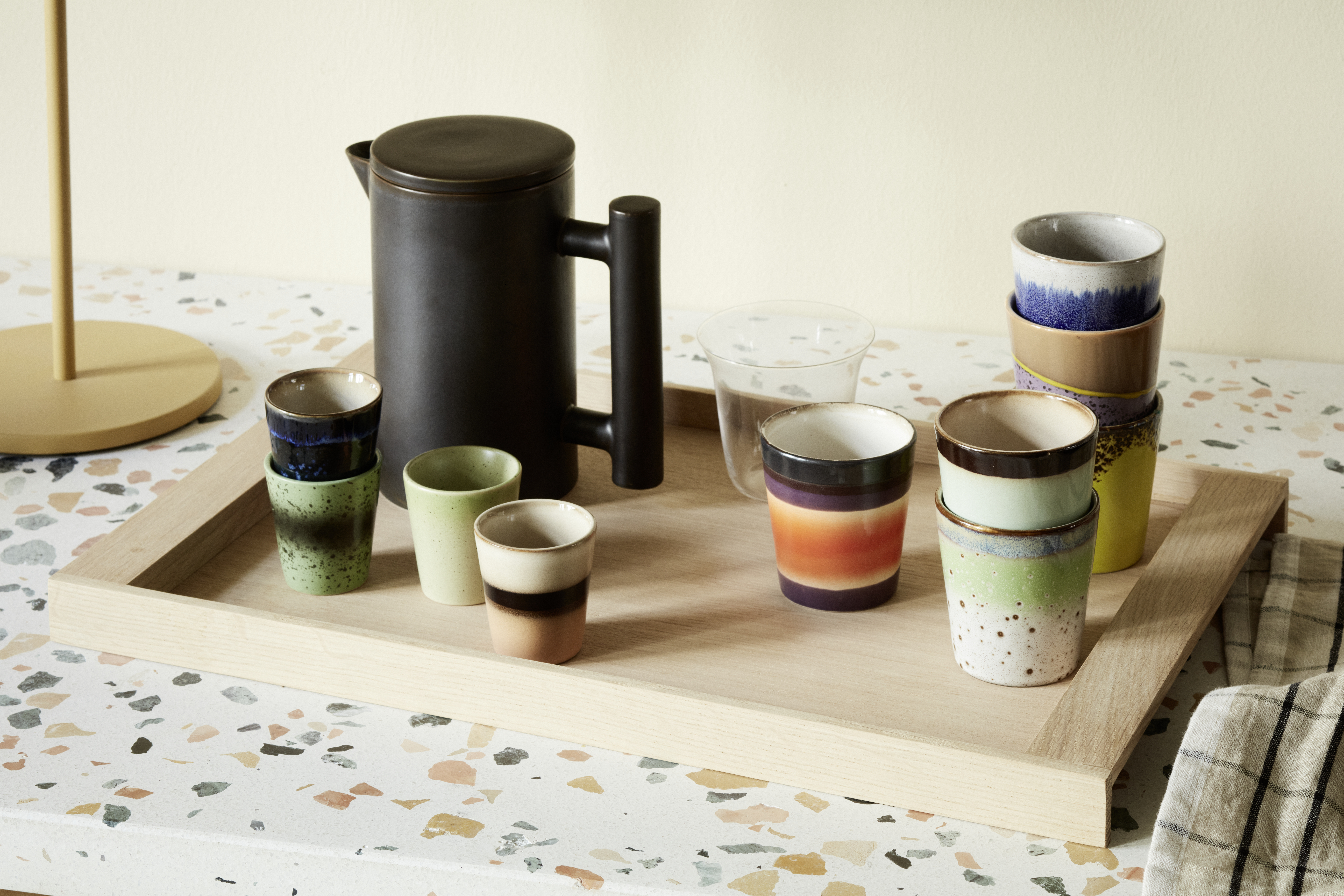 70s Keramik 6er Set Kaffeebecher - Pluto 70s Keramik 6er Set Kaffeebecher - Pluto