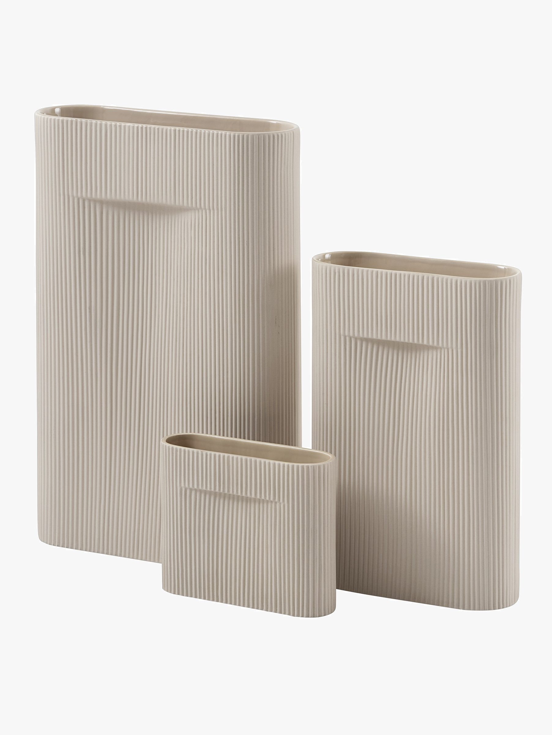 Ridge Vase Small H 16,5 cm - Beige Ridge Vase Small H 16,5 cm - Beige