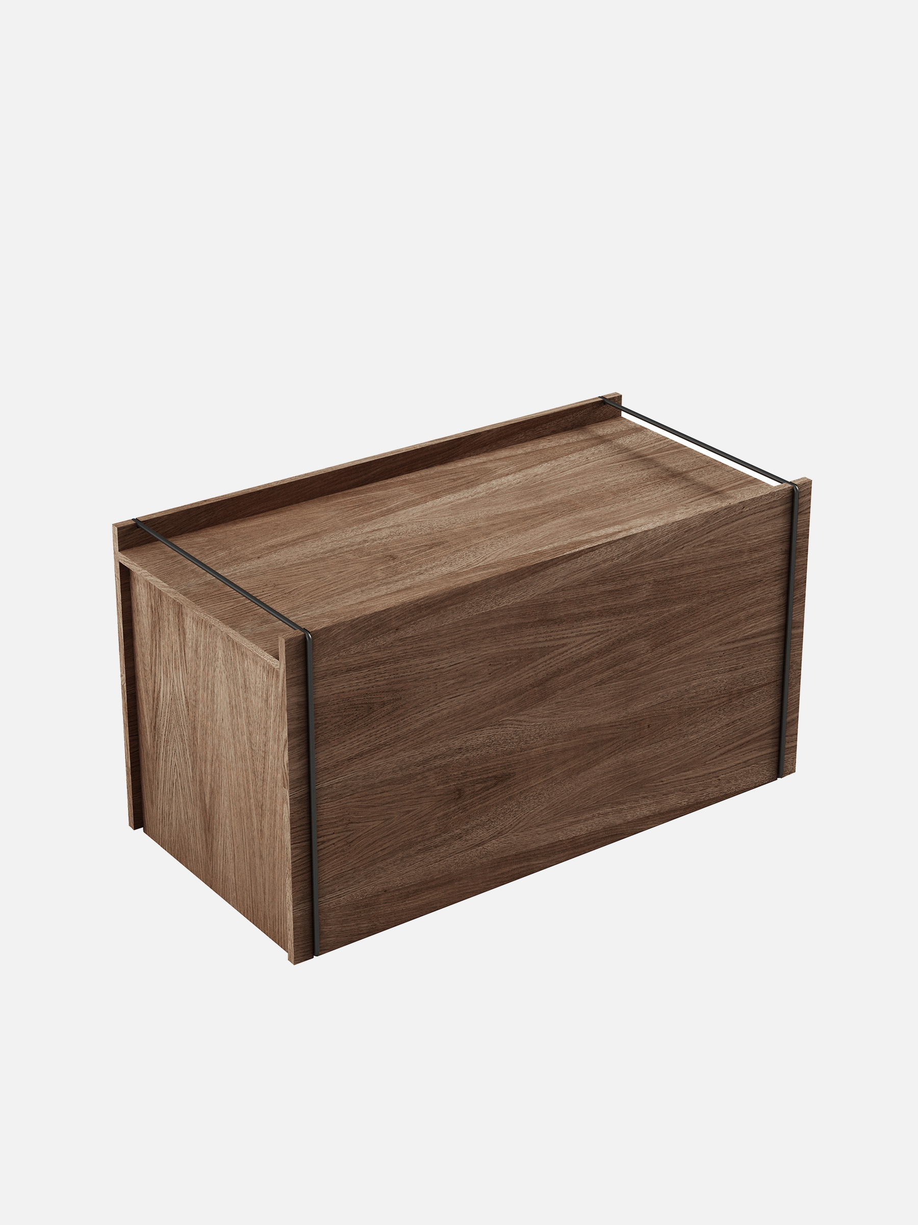 Lid, Storage Box, Smoked Oak Lid, Storage Box, Smoked Oak