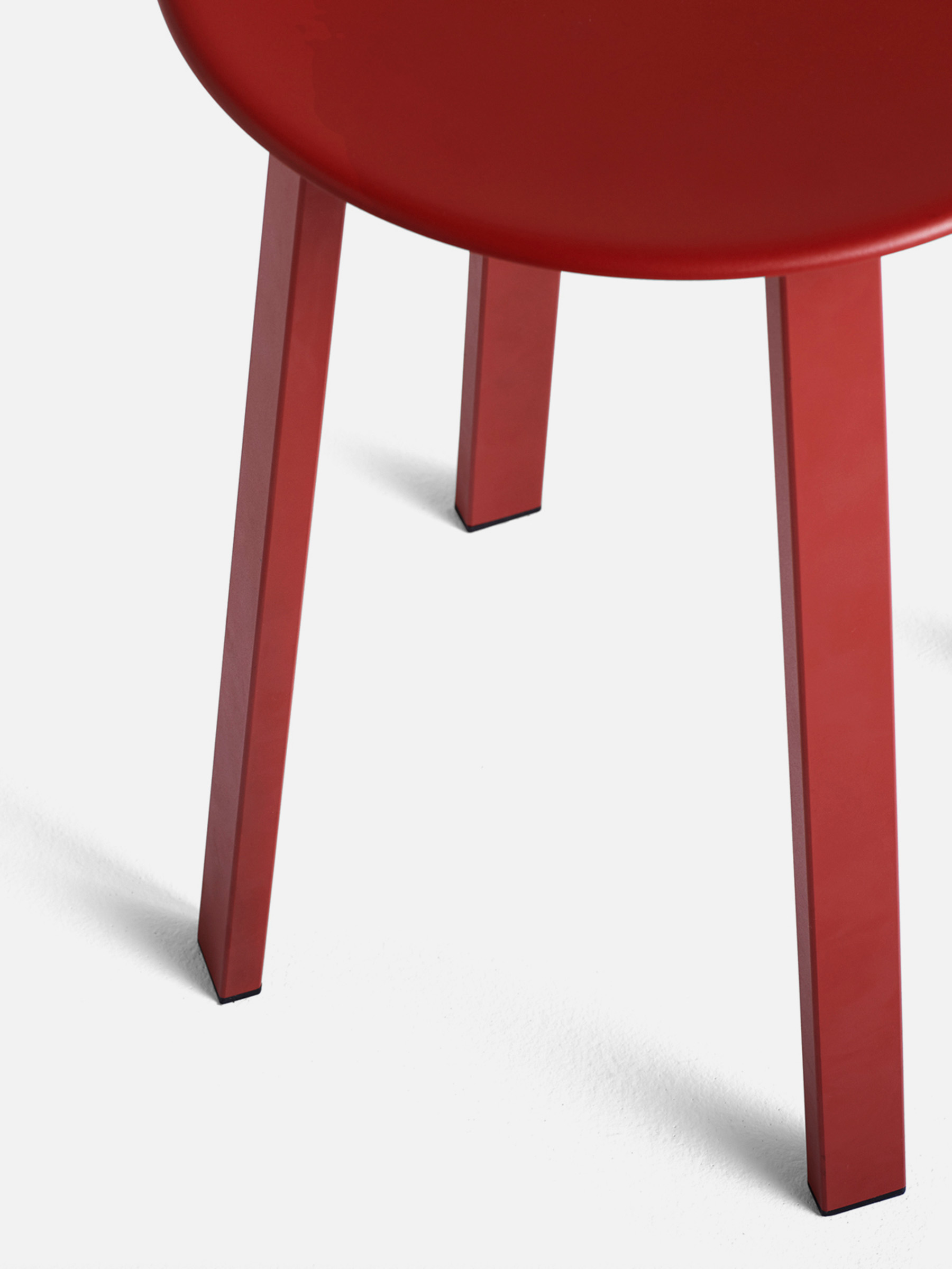 Revolver Stool Standard glider Red powder coated steel Revolver Stool Standard glider Red powder coated steel