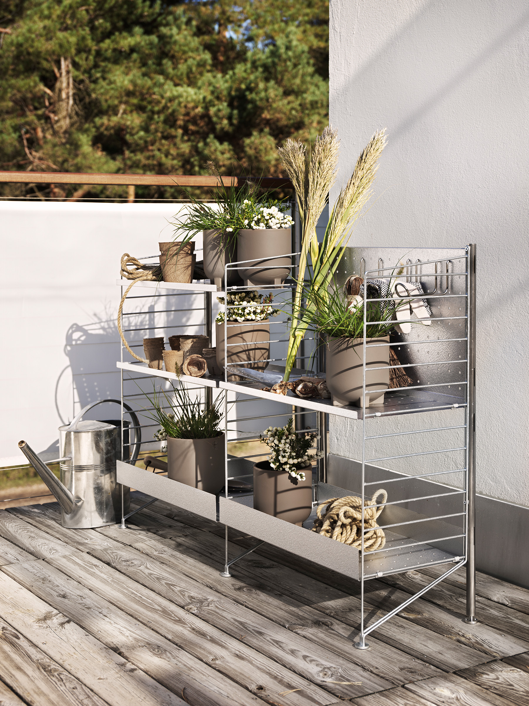 1er freistehendes Outdoor Regal Galvanisiert B 87 cm 1er freistehendes Outdoor Regal Galvanisiert B 87 cm