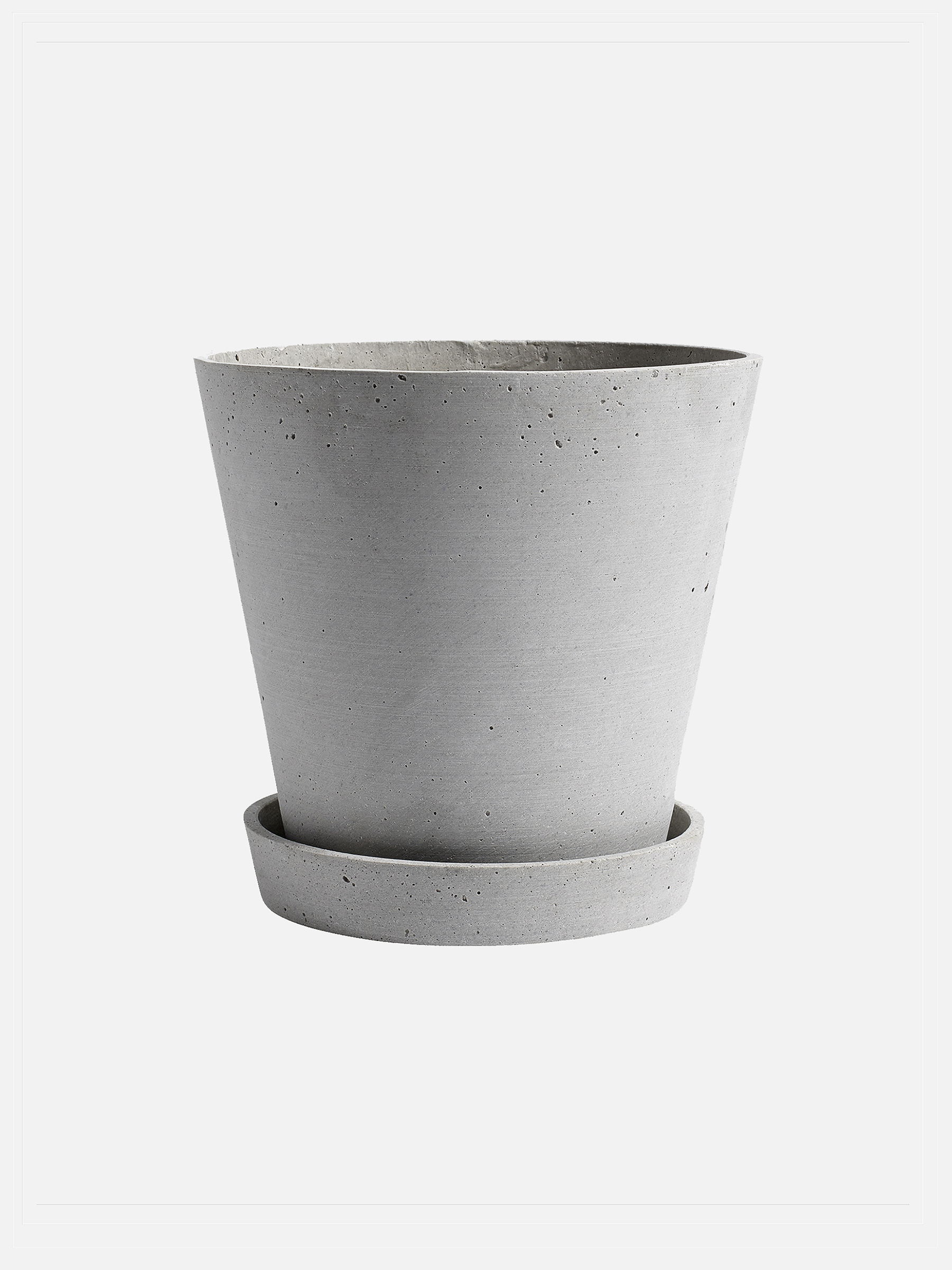 Blumentopf mit Unterteller X-Large - Grau Blumentopf mit Unterteller X-Large - Grau