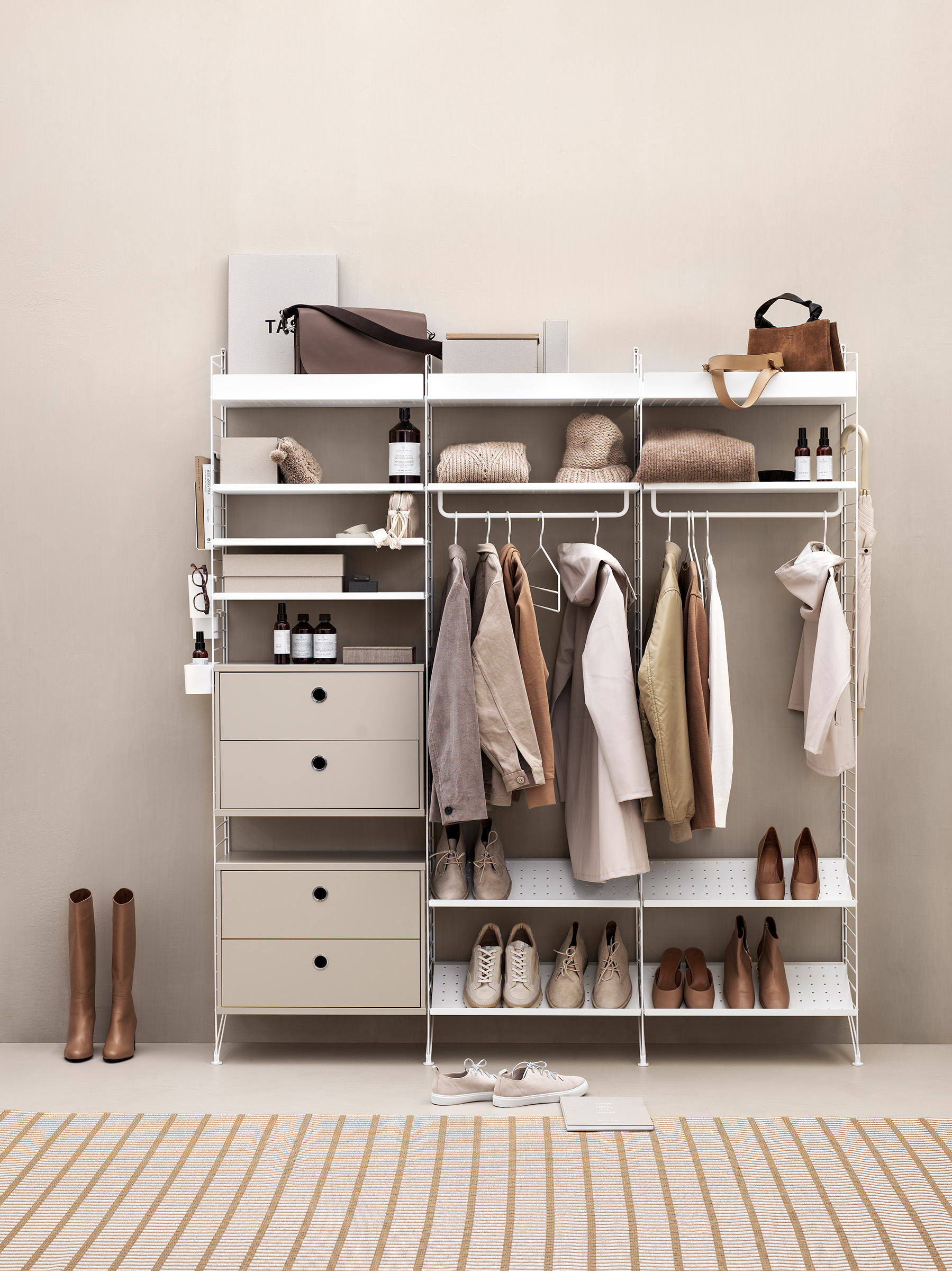 1er Shoe Shelf Metal 58/10/30 Weiß 1er Shoe Shelf Metal 58/10/30 Weiß