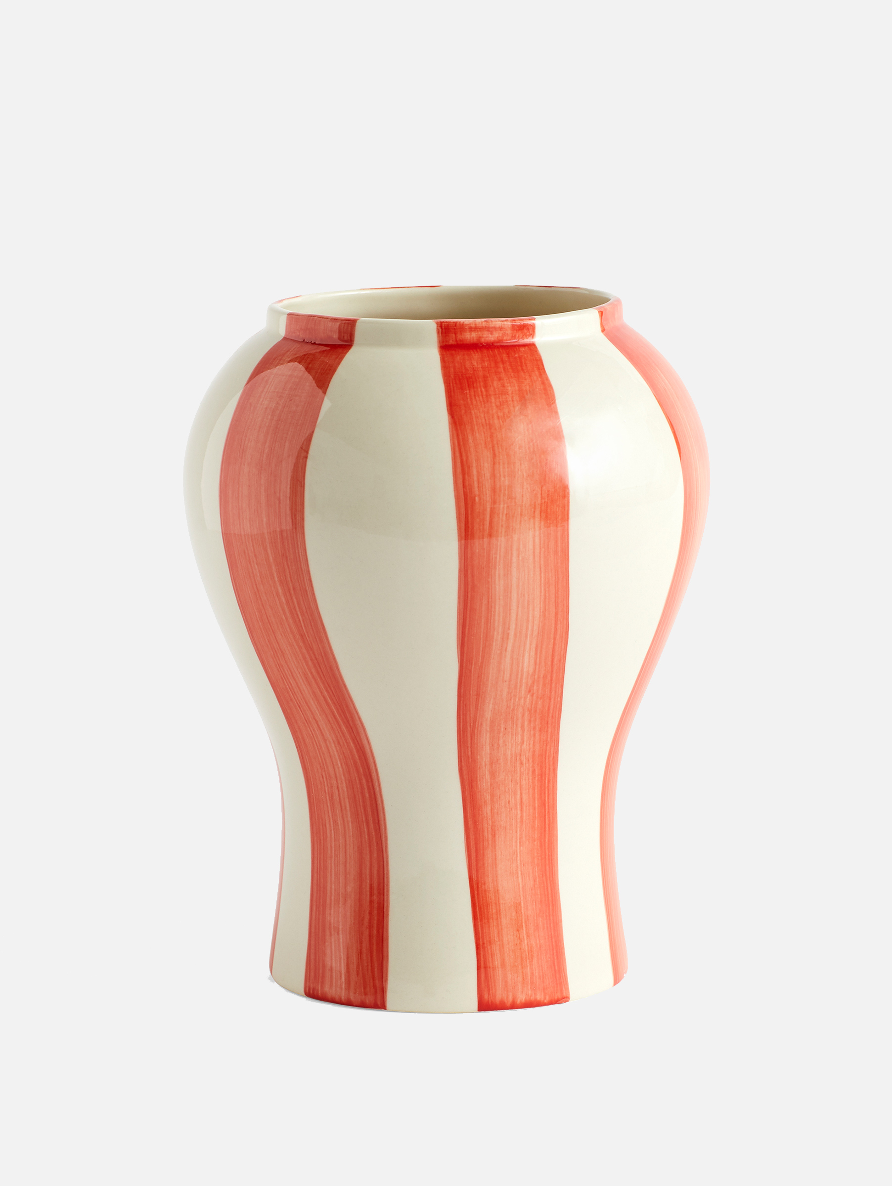 Sobremesa Vase mit Streifen Small Red Sobremesa Vase mit Streifen Small Red