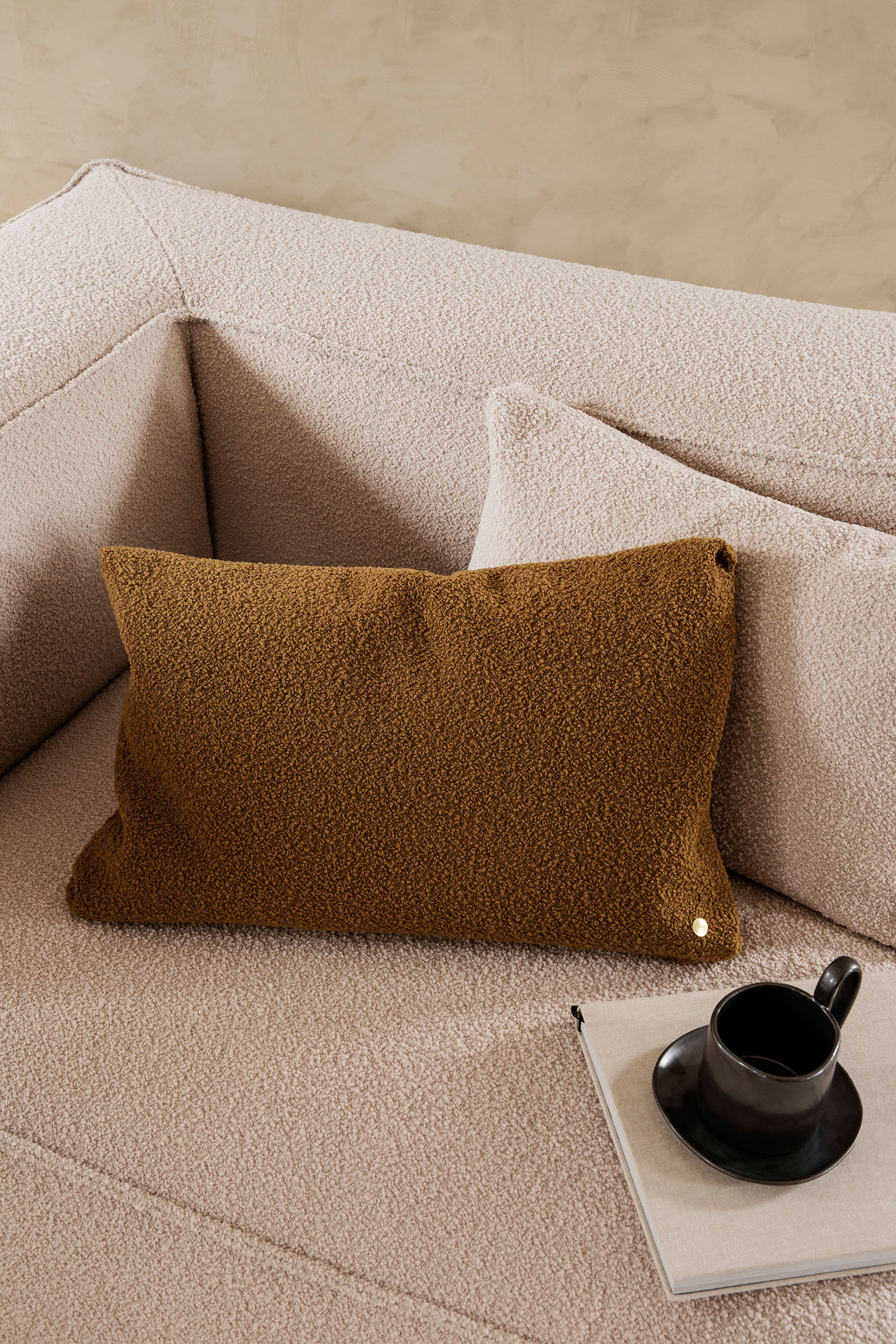 Clean Kissen Wolle Boucle - Sugar Kelp Clean Kissen Wolle Boucle - Sugar Kelp